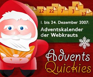 Adventskalender 2007 der Webkrauts