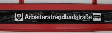 Die Wiener U-Bahn-Haltestelle Arbeiterstrandbadstraße