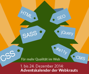 Es gibt viele Themen im Adventskalender der Webkrauts